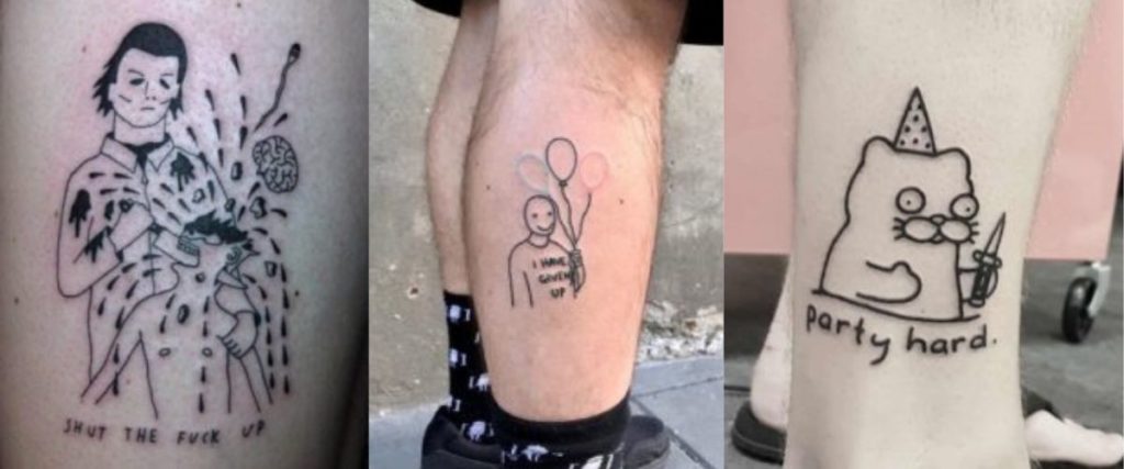 Tatuajes de estilo ignorant. (Pinterest)